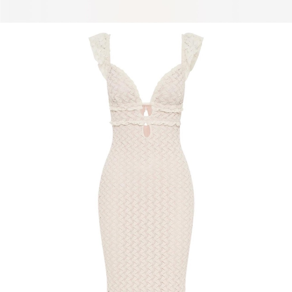 Meshki Cream Backless Dress